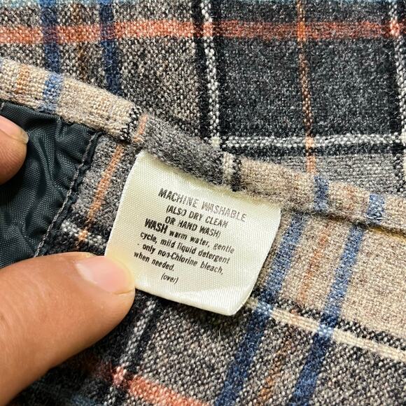 Vintage Pendleton Quilted Wool Shirt Jacket Plaid Button Down Men’s M USA 80s - Picture 5 of 13